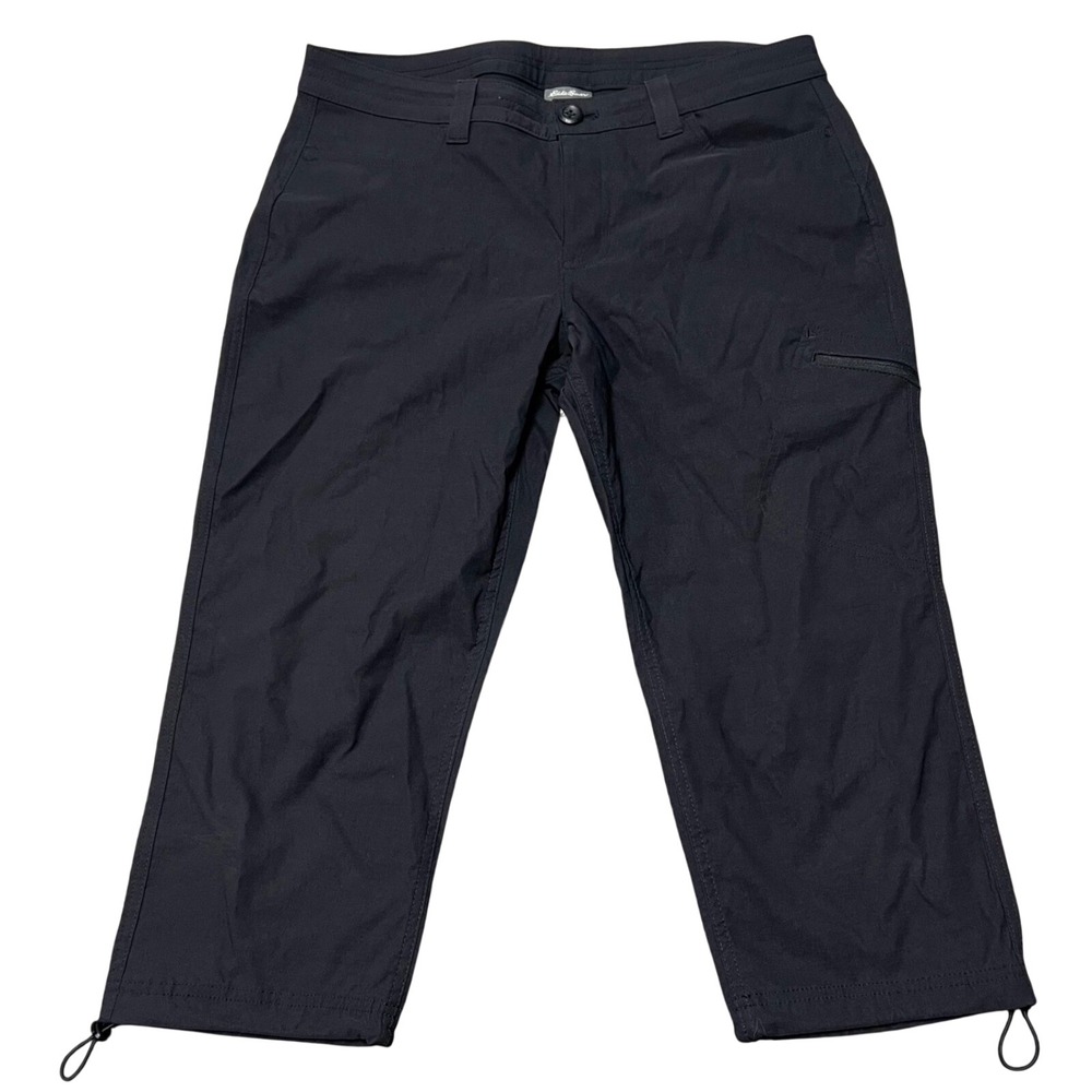 Eddie Bauer First Ascent Guide Pro Capris Black Womens 10 Hiking‎ Pants D1261054